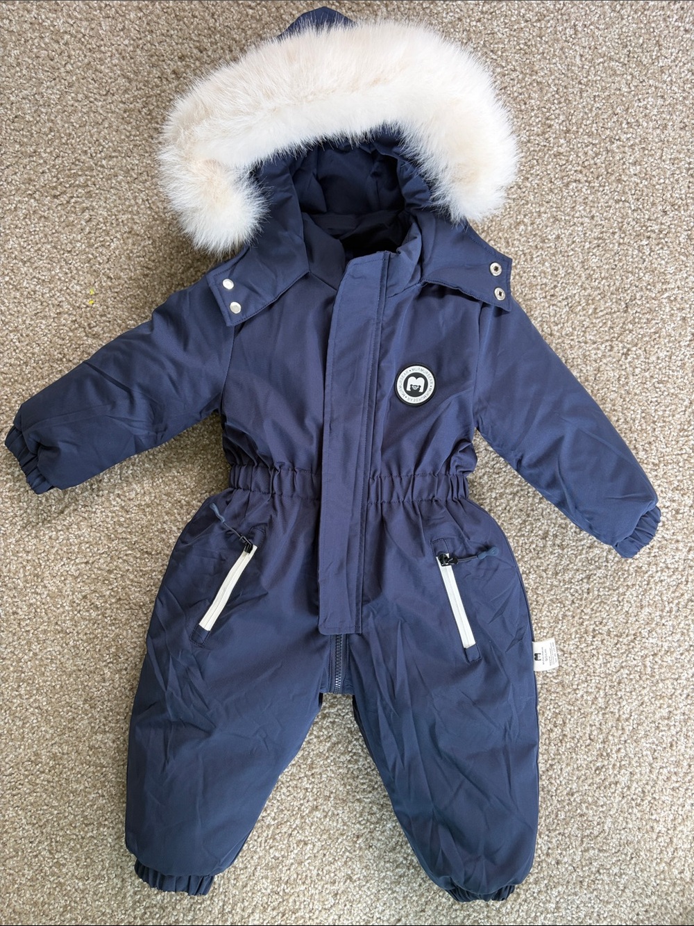Navy Blue Toddler One Piece Snowsuit Size 2T